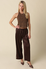 Light Gray Marge Satin Track Pant Pant