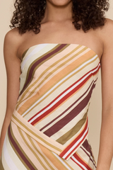 Kenzie Scarf Top in Multi Stripe