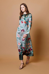 Rosy Brown Isobel Ankle Dress in Lys Midi Dress