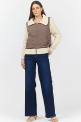 Lavender Petra Quilted Sweater Sweater