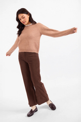 White Smoke Orchard Spice Sweater in Camel White Sweater
