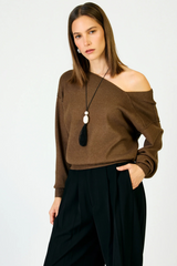 Black Favorite Off Shoulder Sweater Sweater