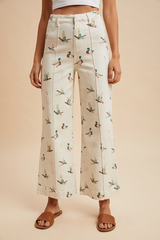 Tan Duck, Duck Wide Leg Denim Pant