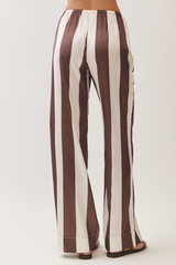 Light Gray All In Line Striped Pants Pant