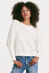 Antique White Tara Puffy Long Sleeve Sweatshirt Sweatshirt
