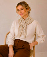 Tan Triangular Pull Through Bandana Scarf