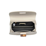 Gray Allison Bamboo Handle Crossbody Purse