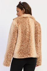 Lavender Fawn Of A Kind Faux Fur Coat Coats & Jackets