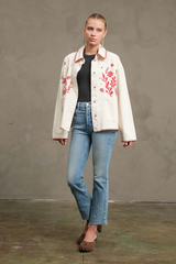 Dim Gray Bloom With Me Jacket Jacket