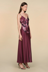 Wheat Coralee Printed Bias Dress Formal Gown