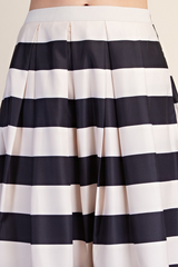 Lavender Daisy Jane Pleated Striped Midi Skirt Midi Skirt