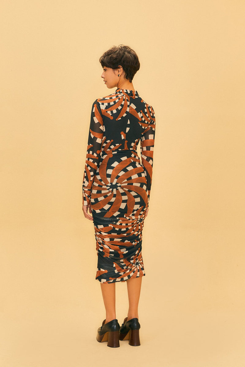 Light Goldenrod Bananada Tulle Midi Dress Midi Dress