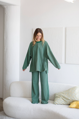 Lavender Edith Oversized Striped Top Top