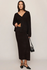 Black Cozy Moment Cardigan Cardigan