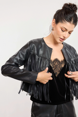 Lavender Daredevil Fringe Jacket Jacket