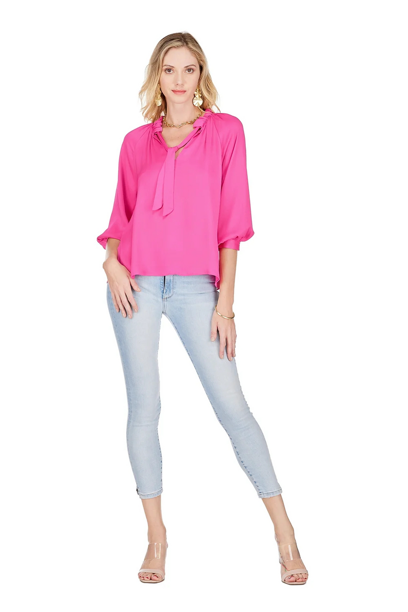 Ruched peasant top hotsell