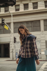 Dark Gray Autumn Reversible Plaid Jacket Jacket