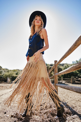 Lavender The Fringe Factor Maxi Skirt Maxi Skirt