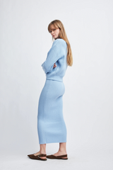 Lavender Joss Sweater Skirt Midi Skirt