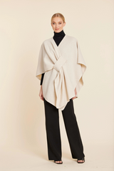 Antique White Knit Wrap Shawl