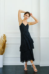Light Gray Gudrun Tiered Maxi Dress Maxi Dress