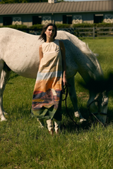 Dark Olive Green Dani Dress in Field Study Midi Dress