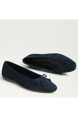 Ruthie Woven Ballet Flat | Oasis Navy Suede