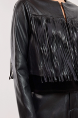 Dark Slate Gray Daredevil Fringe Jacket Jacket
