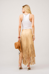 Lavender The Fringe Factor Maxi Skirt Maxi Skirt