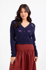 White Smoke Esme Embroidered Horse Cardigan Cardigan