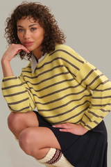 Dark Gray Kensington Cropped Full Sleeve Pullover Sweater