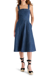 Dark Slate Gray Dolly Dress Midi Dress