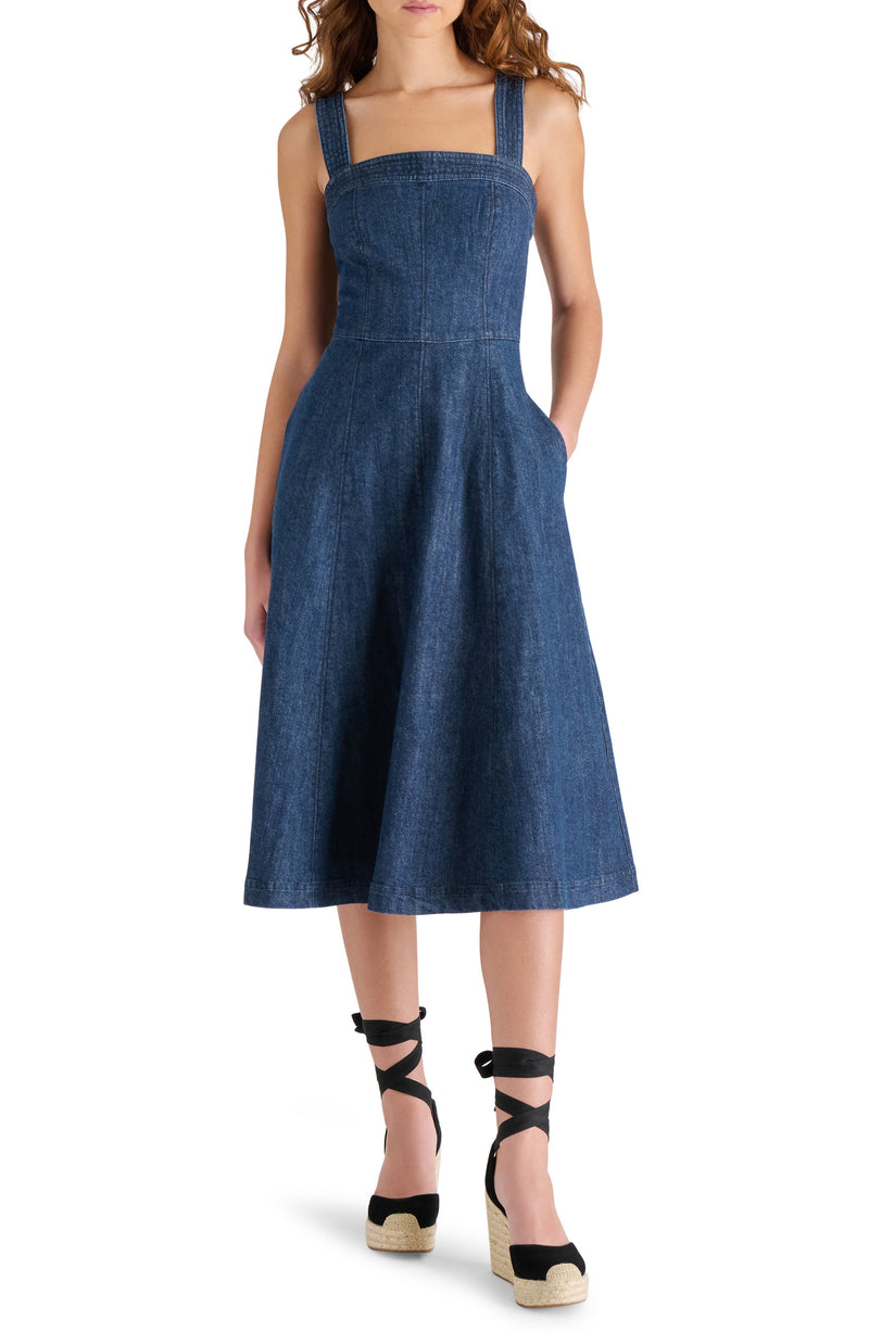 Dark Slate Gray Dolly Dress Midi Dress
