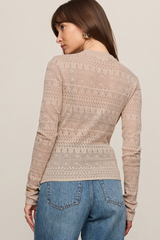 Tan Avery Sweater Top Top