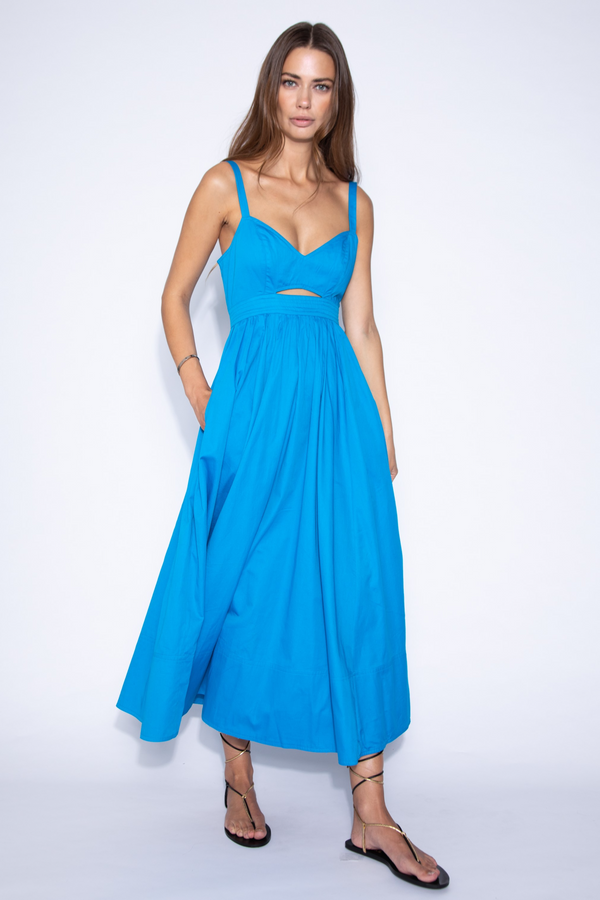 Dodger Blue Greta Midi Dress Midi Dress