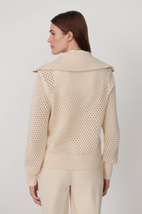 Gray Paula Zip Through Knit Jacket Jacket