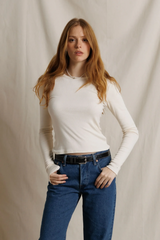 Ivanna Micro Modal Rib Long Sleeve T Shirt