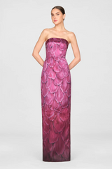 Lavender Cleo | Strapless Column Gown Formal Dress