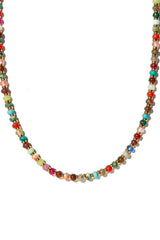 White Smoke Waterproof Gemstone Glow Necklace Necklace