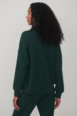 Dark Slate Gray Hawley Half Zip Sweat Sweater