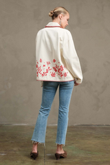 Rosy Brown Bloom With Me Jacket Jacket