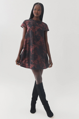 Lavender Spade Dress in Brown/Black Mini Dress