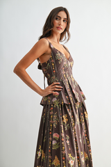 Lavender Autumn Romance Floral Top Top
