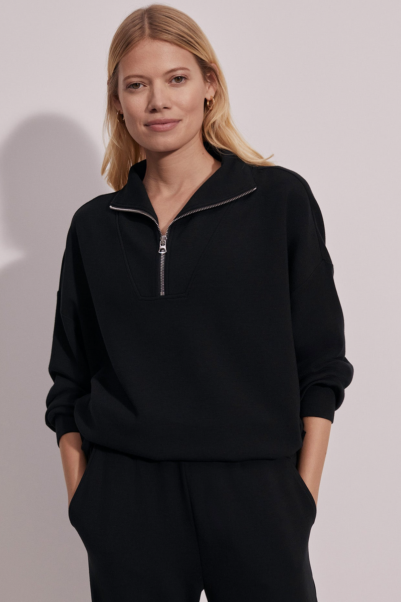 Gray Hawley Half Zip Sweat Sweater