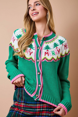 Tan The Merry Little Cardigan Sweater