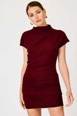 Lavender Arabella Draped Mini Dress Mini Dress