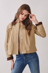 Light Gray September Song Cropped Jacket Jacket