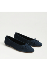 Ruthie Woven Ballet Flat | Oasis Navy Suede