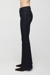 Light Gray Kinsley Mid Rise Ultra Flare | Night Flight Jeans
