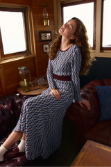 White Smoke Langley Dress in Multi Knit Maxi Dress